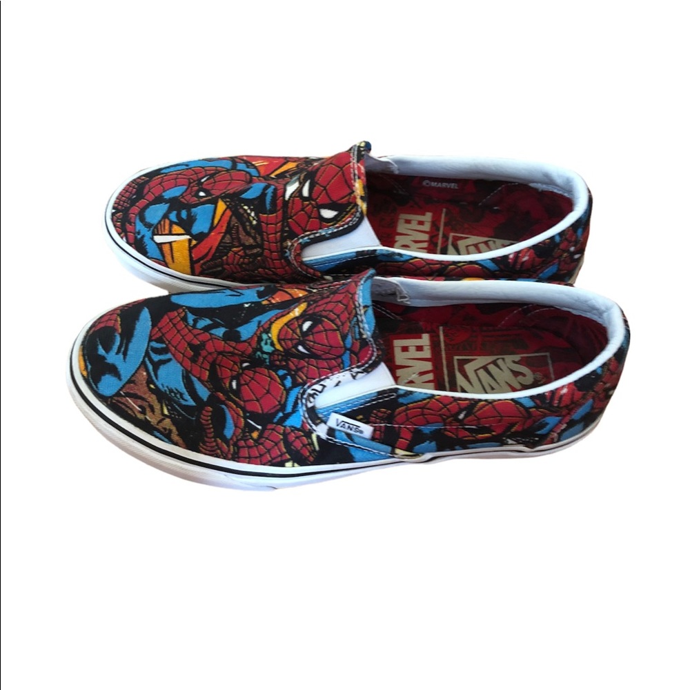 Spider-Man vans slip ons